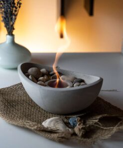 FYR Luxury - Hominova serisi - VASE Bioethanol Beton Masaüstü Şömine