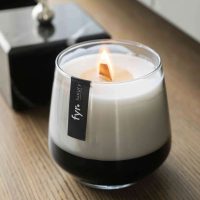 Hygge collection siyah bardak mum