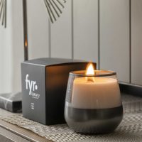 Hygge Collection çıralı bardak mum antrasit