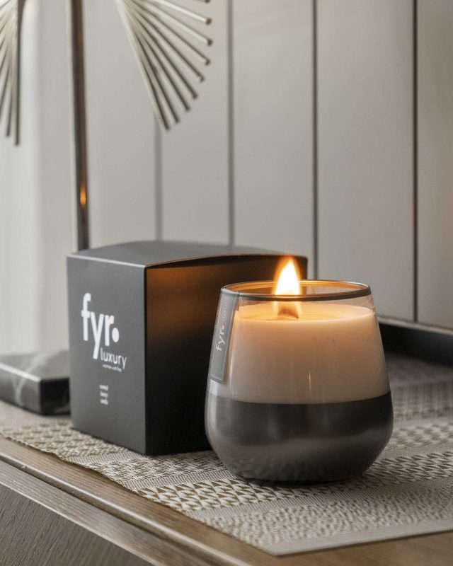 Hygge Collection çıralı bardak mum antrasit