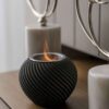 Vase Mini Siyah Masaüstü Şömine