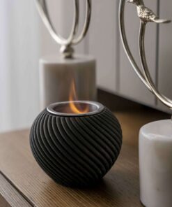 Vase Mini Siyah Masaüstü Şömine
