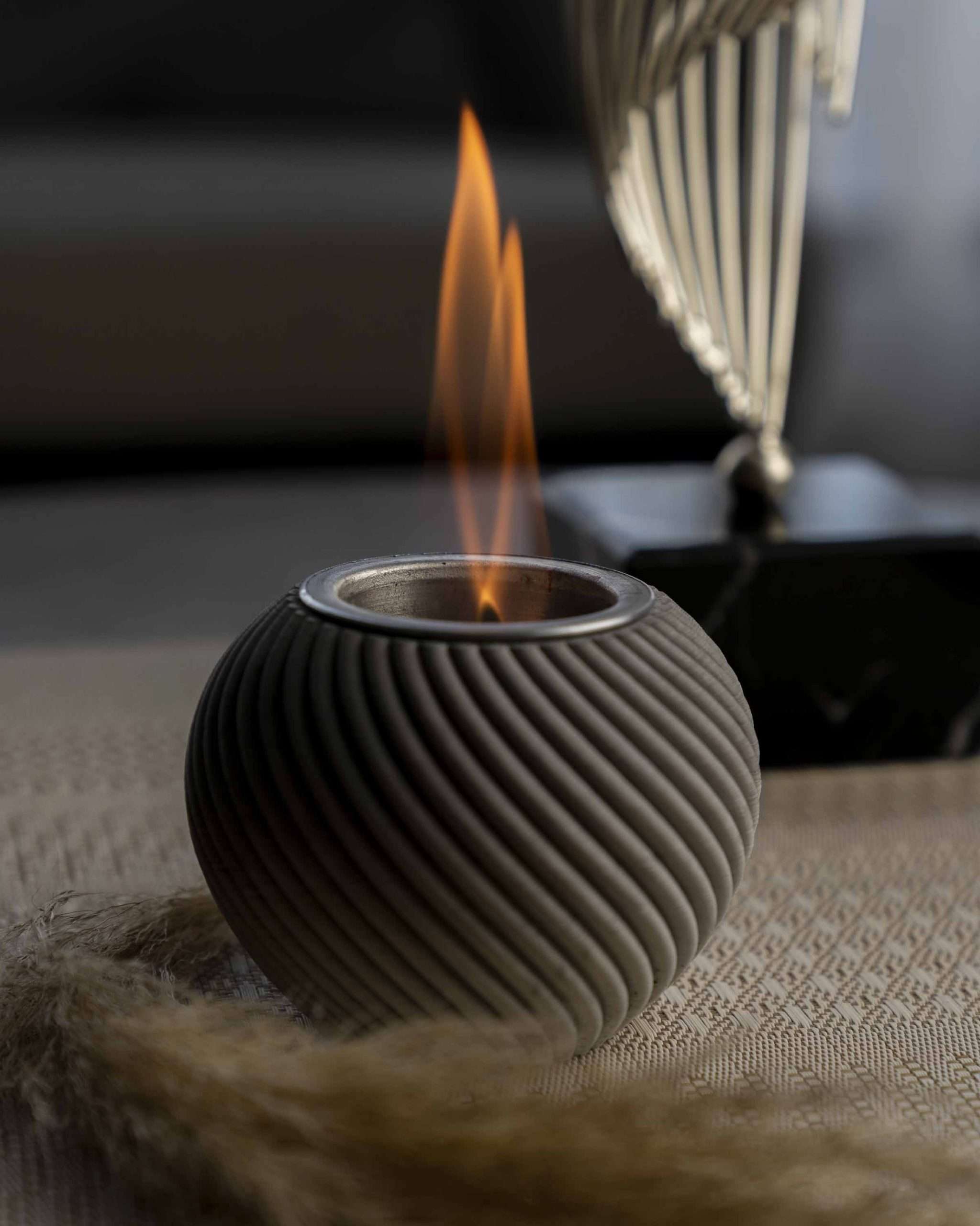 Vase Mini Siyah Masaüstü Şömine3