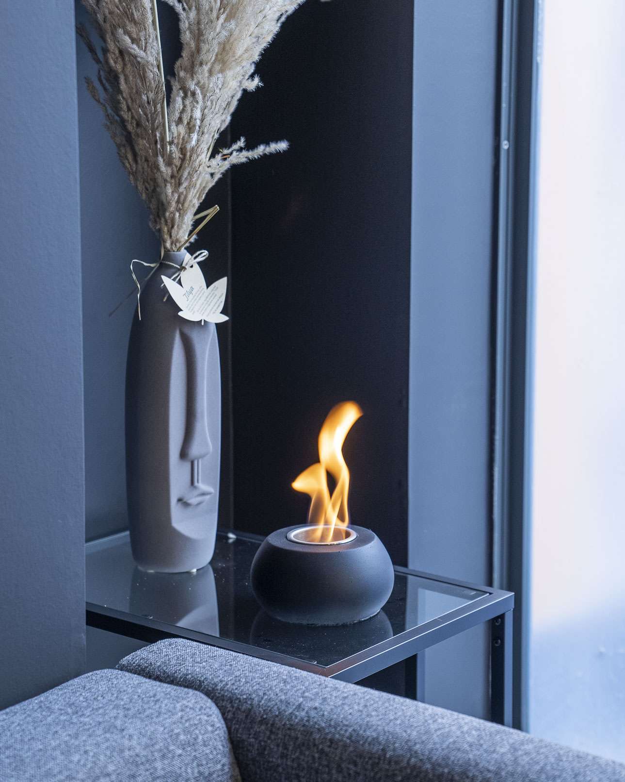 VASE Pure Siyah - Beton Ateş Çukuru - Görsel 2