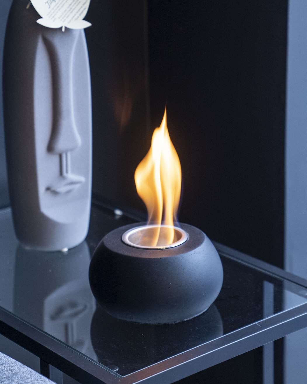 VASE Pure Siyah - Beton Ateş Çukuru - Görsel 3