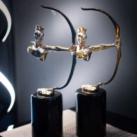 MIRKWOOD İkili Mermer & Metal Lüks Dekorasyon Ürünü