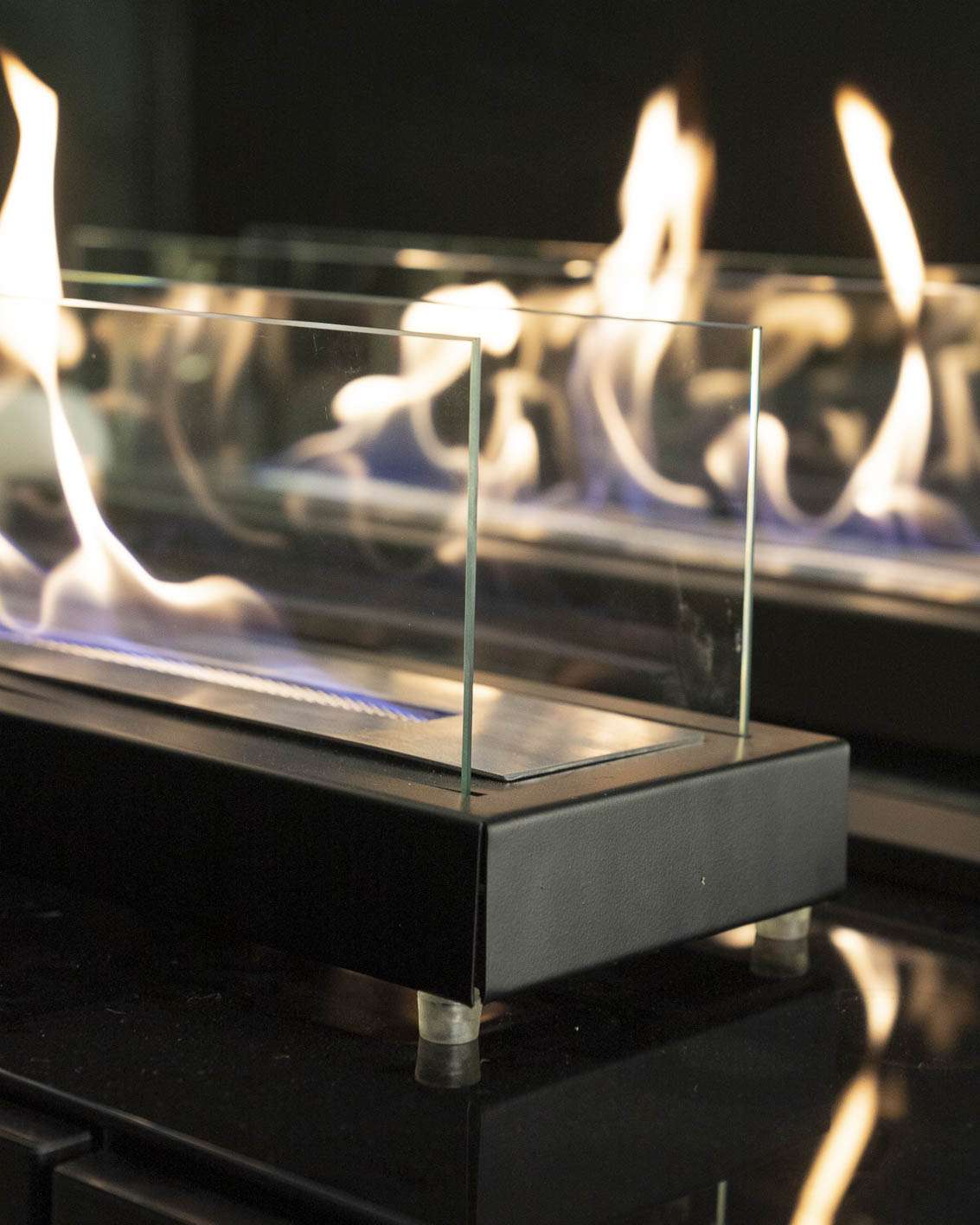 Elegancy Long 70cm Dev Bioethanol Şömine - Siyah/Beyaz - Görsel 4