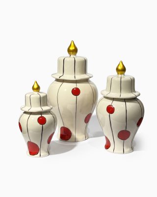 REGAL Vişne Puantiyeli Küp – Dekoratif Objeler | FYR Luxury