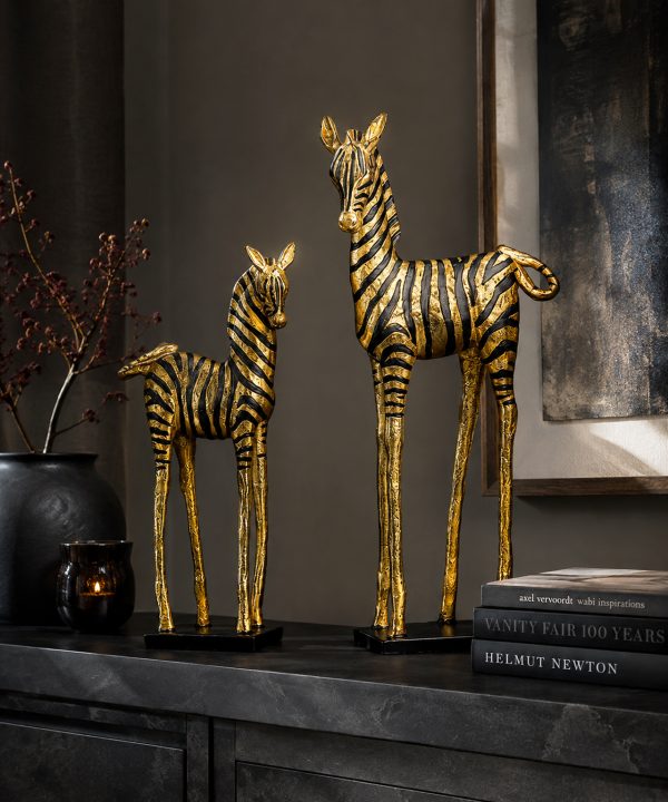 Alternative view of SAVANNA İkili Zebra Heykeli